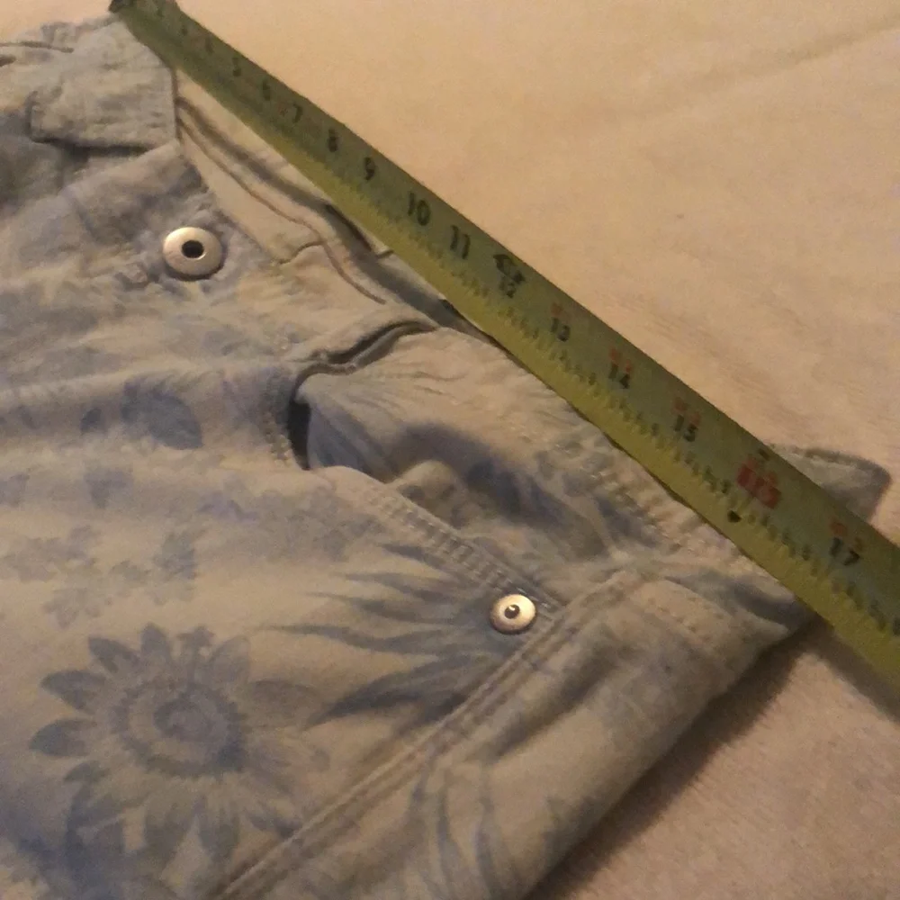 J. Jill Blue and White Floral Slim Ankle Jeans - Picture 7 of 9